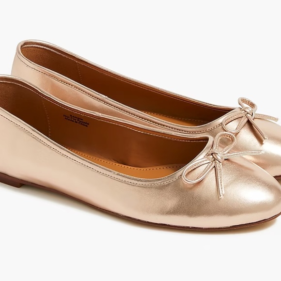 J. Crew Shoes - J. Crew Rose Gold Ballet Flats
